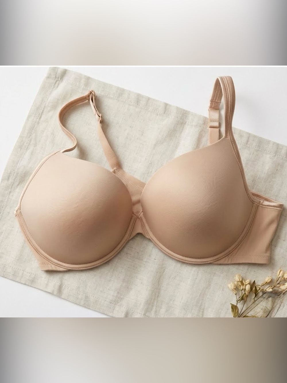 Olga Flirty Deep Plunge Underwire T-Shirt Bra 44D
